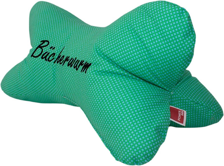 Leseknochen gross ca. 44x23cm | Nackenkissen als Buchstütze und Lesekissen | 60° waschbar aus hochwe