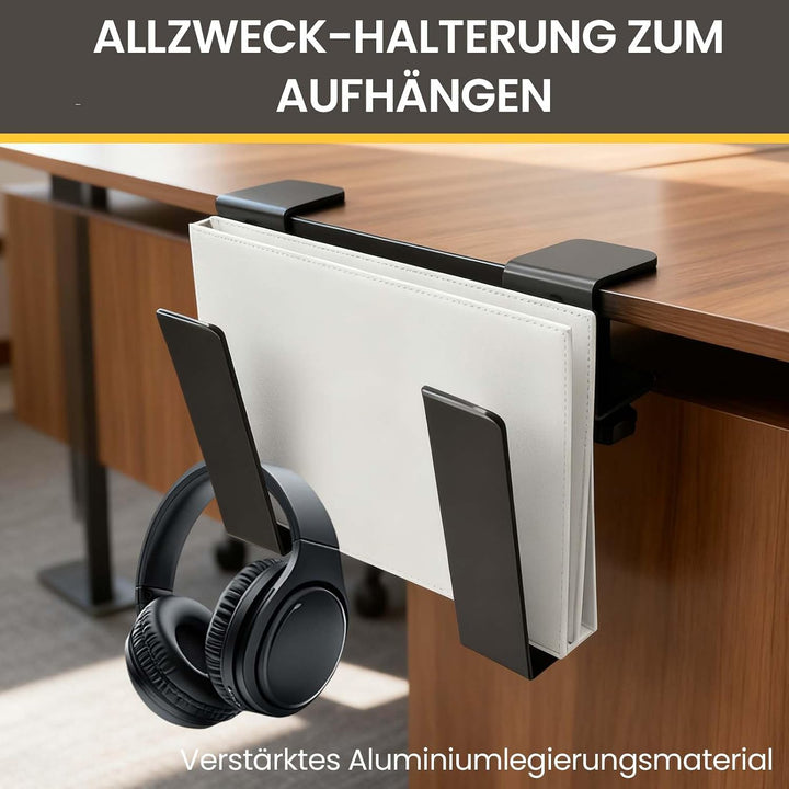 Verstellbarer Unter-Schreibtisch-Laptophalter, Metall Hängende Untershelf-Klemme, Bohrloser Laptop-O