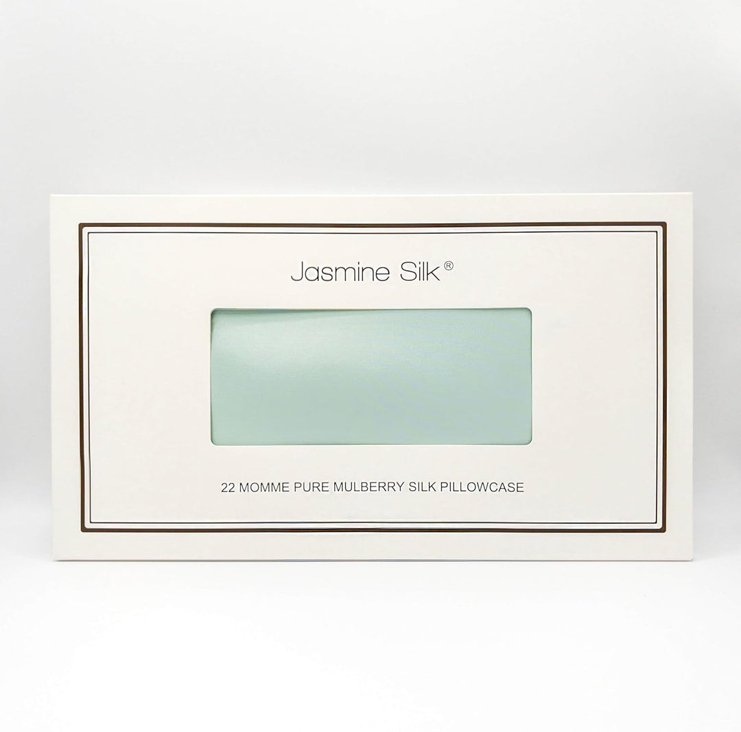 Jasmine Silk Kissenbezug aus 100% 22 Momme Maulbeere Charmeuse Seide, 50 cm x 75 cm, Hotelverschluss