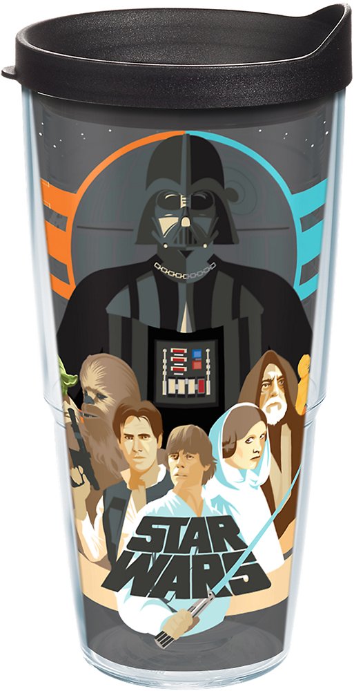 Tervis 1254455 Star Wars - Classic Group Isolierbecher mit Umhüllung und schwarzem Deckel, Tritan, t