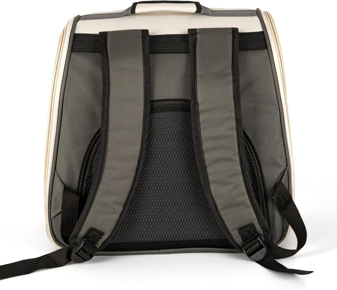 Haustier Rucksäcke Tragetasche Katzenrucksack Hunderucksack Leicht Handlich, Grau 37 × 34 × 25 cm Gr