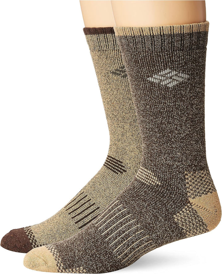 Columbia Men's 4 Pack Mositure Control Crew Socks 37.5-46 EU Khaki/Braun, 37.5-46 EU Khaki/Braun