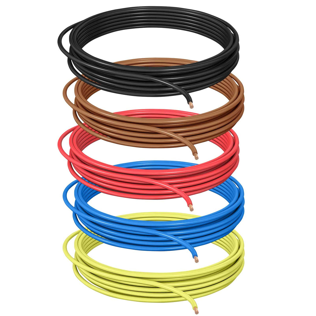DCSk Fahrzeugleitung - 1,5mm² - 10m - FLRY B asymmetrisch Sortiment 5 Farben - 1.5 mm² - KFZ-Kabel-L