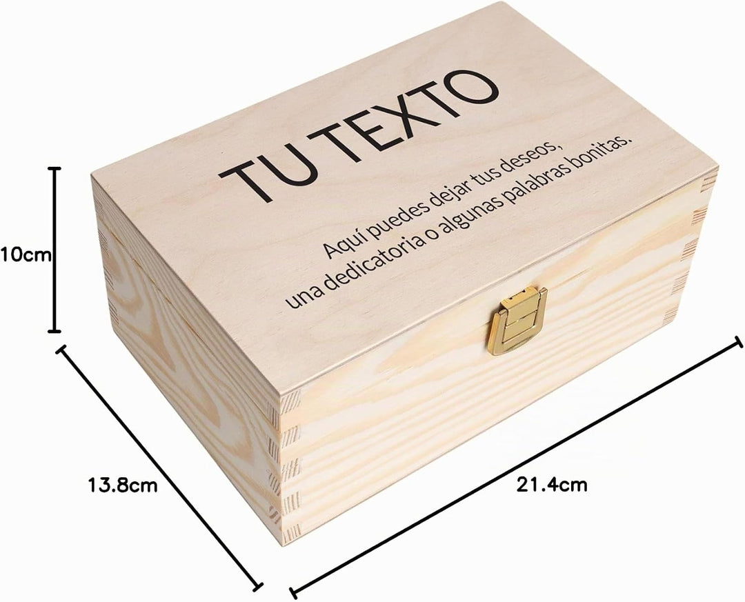 Creative Deco Personalisierte Geschenke Wunschtext Holzkiste | Dein Eigener Beliebiger Text Individu