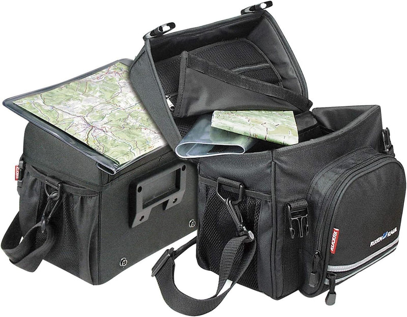KLICKfix Unisex – Erwachsene klick Fix Allrounder Lenkertasche, Schwarz, one Size Single, Single