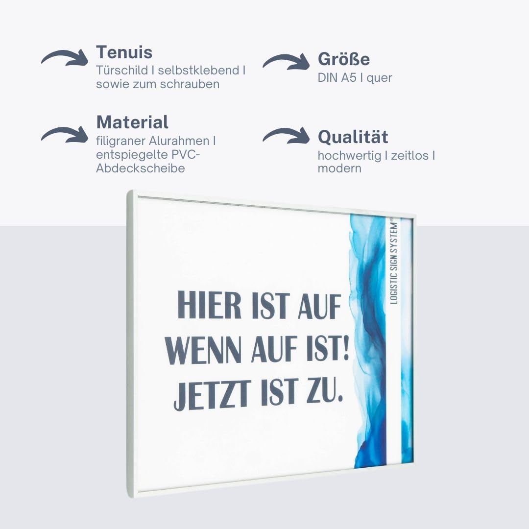 Türschild Tenuis für Büro (DIN A5 quer), DIN A5 quer