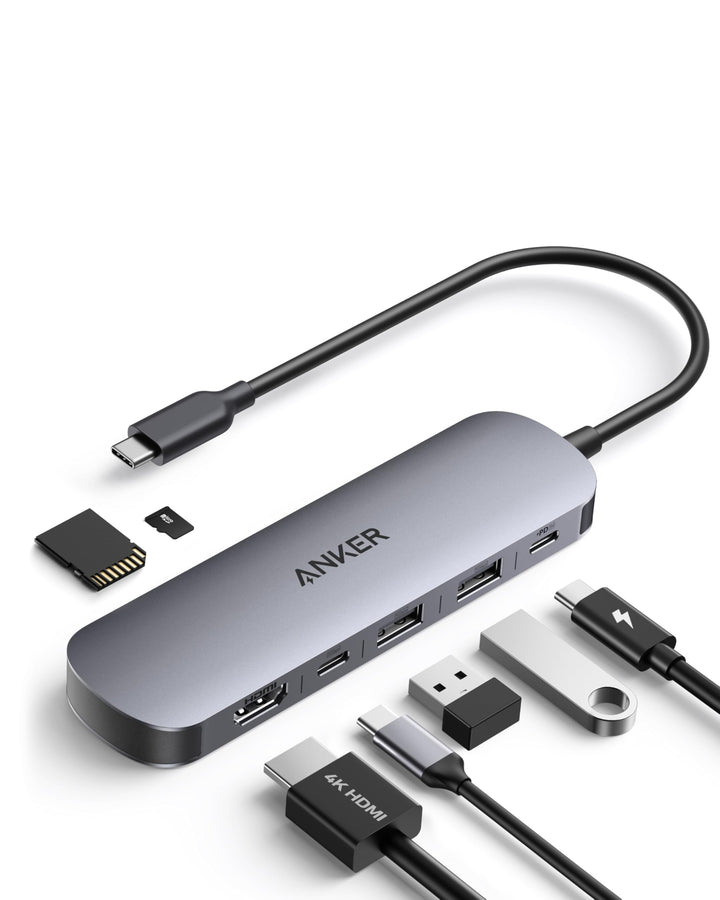 Anker 7-in-1 USB-C Hub mit 4K@60Hz HDMI, 85W Power Delivery, USB-A/C-3.0-Ports und SD/microSD-Karten