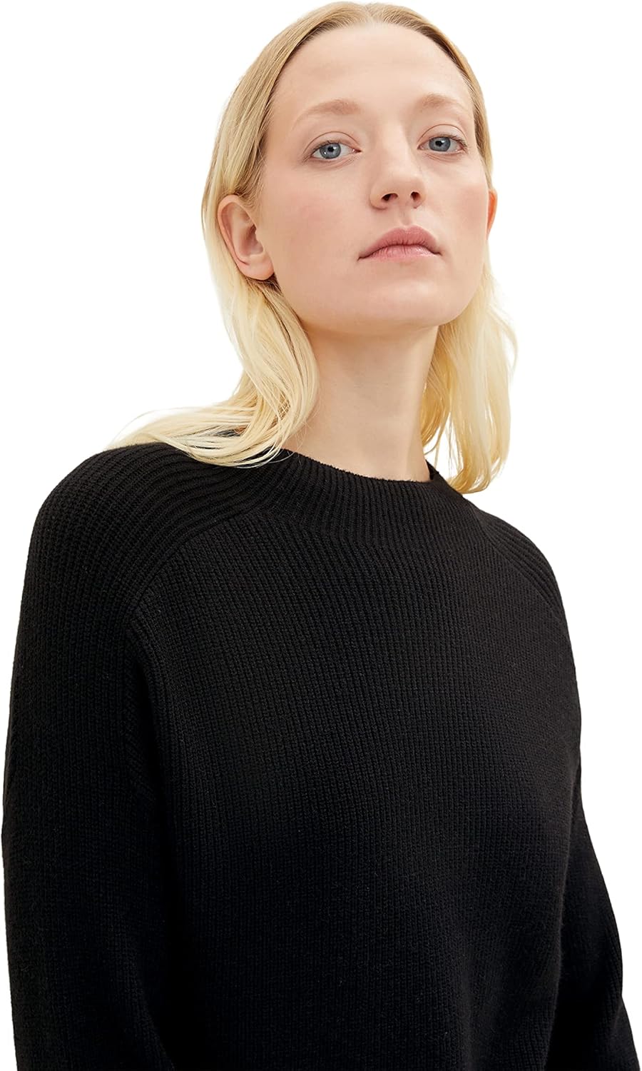 TOM TAILOR Damen Rollkragenpullover S 14482 - Deep Black, S 14482 - Deep Black