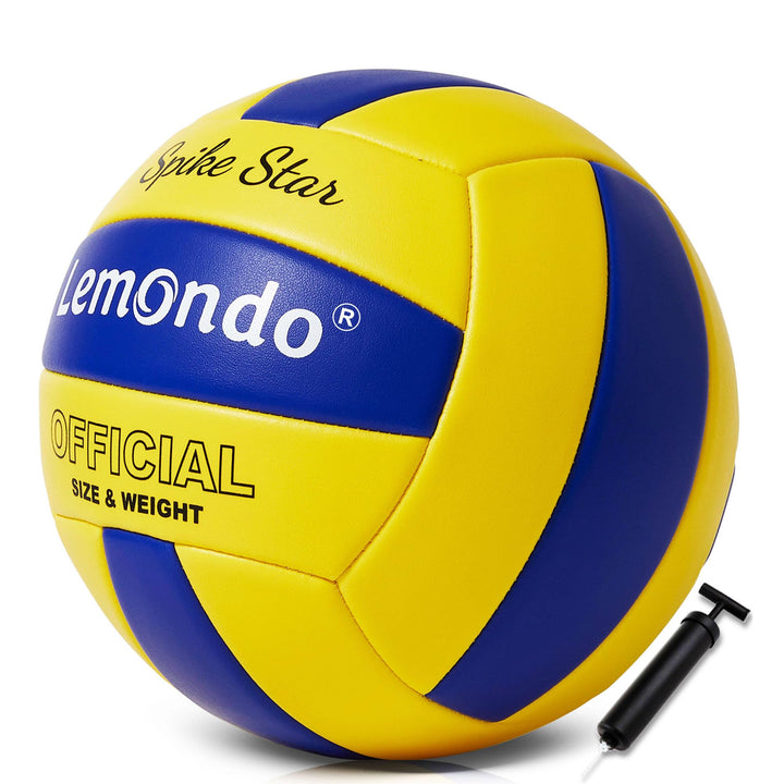 Lemondo Volleyball PU Weich Beachvolleyball Soft Wasserfest mit Pumpe Indoor Outdoor Wasserball Ball