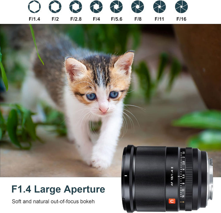 VILTROX 13mm F1.4 f/1.4 Autofokus Objektiv Ultraweitwinkel APS-C Grosse Blende Augenfokus Prime Obje