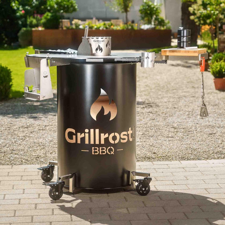 Grillrost.com Das Original Mini Feuertonne - Ölfass - wahlweise als Ölfass oder Flachmann nutzbar 75