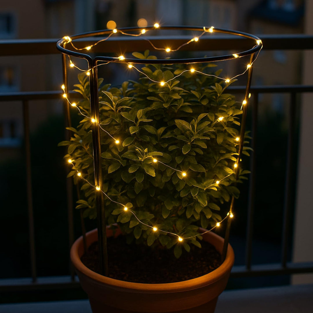com-four® 12x Blumenhalter, Staudenhalter für Blumen (Höhe: 35 cm) - Rosenstütze, Pflanzenhalter als