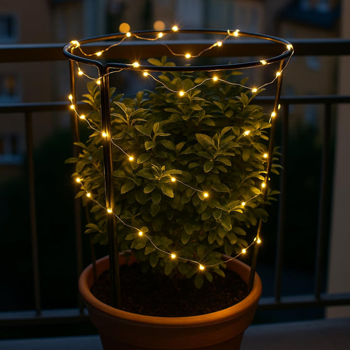 com-four® 12x Blumenhalter, Staudenhalter für Blumen (Höhe: 35 cm) - Rosenstütze, Pflanzenhalter als