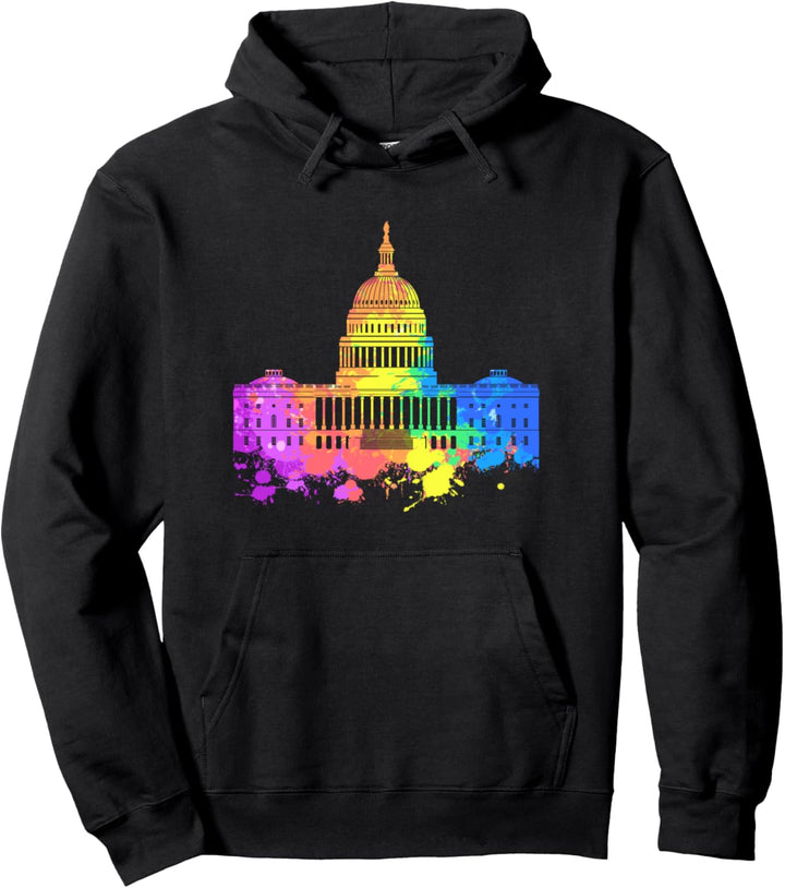 US Capitol Skyline Aquarell Souvenirs Geschenke Washington DC Pullover Hoodie