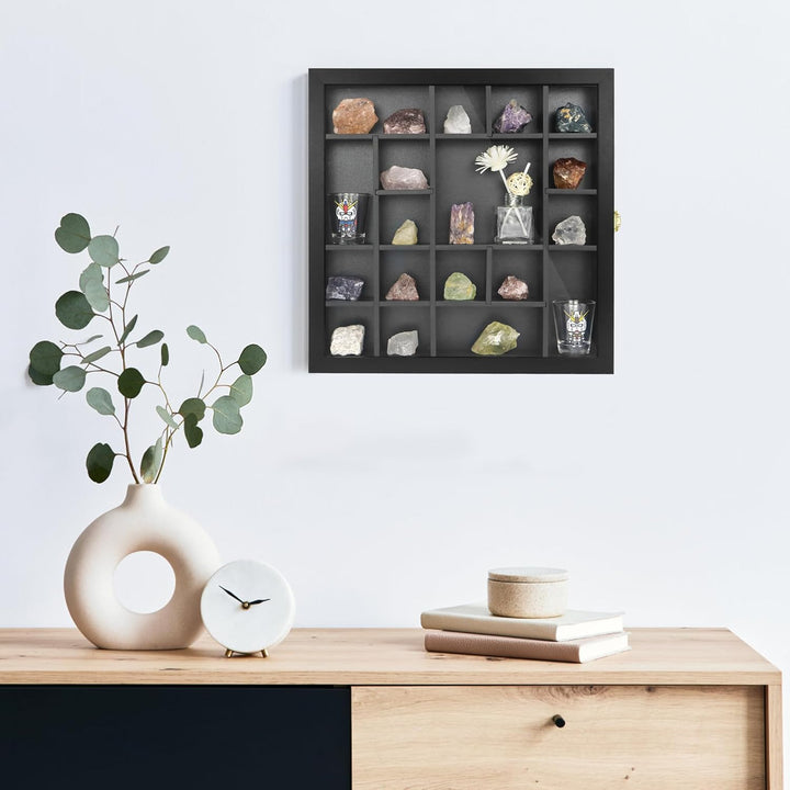 FramePro Felsen Vitrine Kristall Shadow Box 3D Bilderrahmen Rahmen zum Befüllen Tiefer Aufbewahrungs