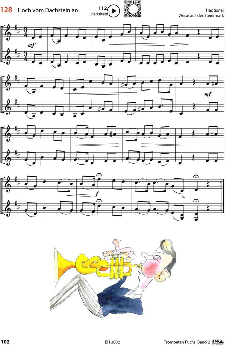 Trompetenfuchs 2 und 3 mit Online QR Codes: (Starterset) - Trompeten Fuchs Band 2 und Band 3 - ISBN