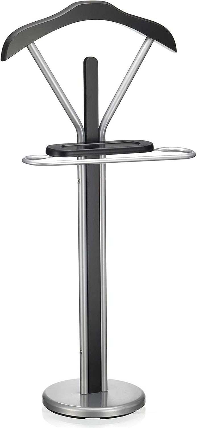 IDIMEX Herrendiener Fabio mit Hosenbügel und Ablage, Schwarz - Stummer Diener Kleiderbutler Kleiders