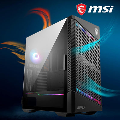 MSI MPG VELOX 100P AIRFLOW Mid-Tower PC-Gehäuse, geeignet für E-ATX-Mainboard, Seitenpanel aus gehär