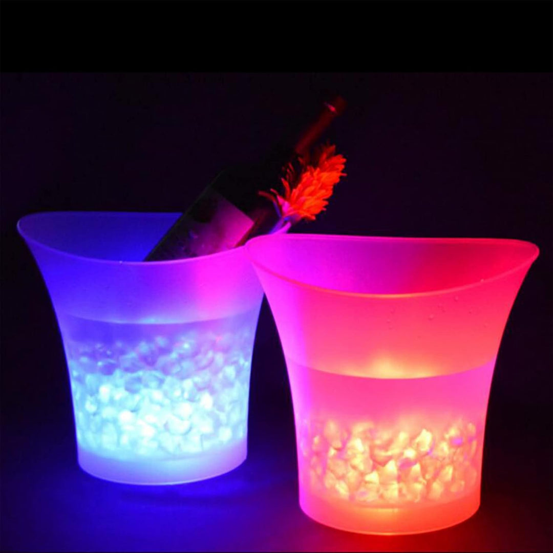 3er-Pack LED-Eiswürfel, 5 l Wein-Eiskübel mit verschiedenen Farben, für den Aussenbereich, Bar, Zuha