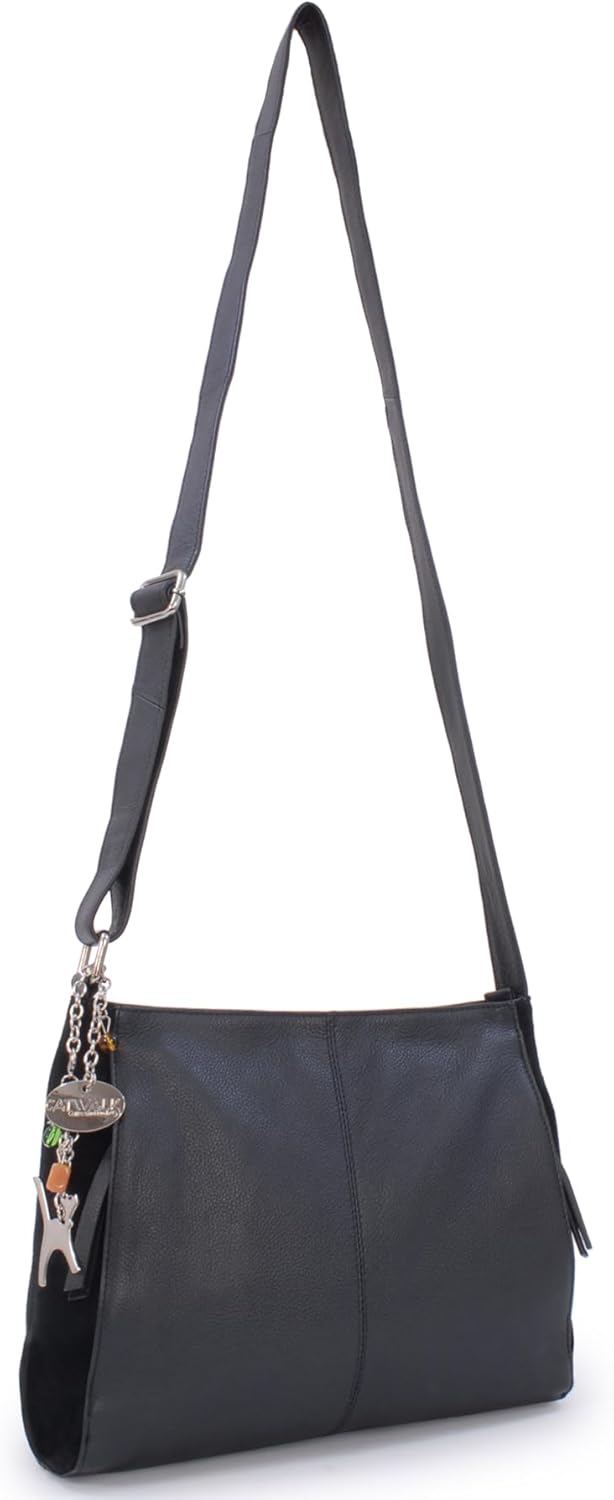 Catwalk Collection Handbags - Leder Und Veloursleder - Umhängetasche/Schultertasche von Kindle/Table