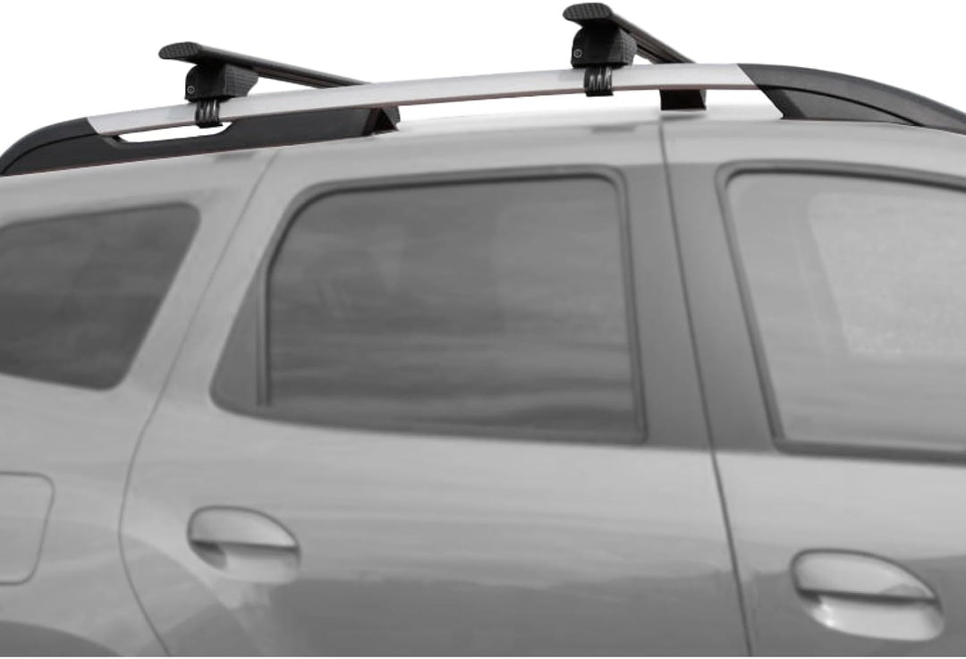 Dachträger passend für Renault Koleos ab 2008-2016 offene Dachreling 125 cm Schwarz, Querträger, Dac