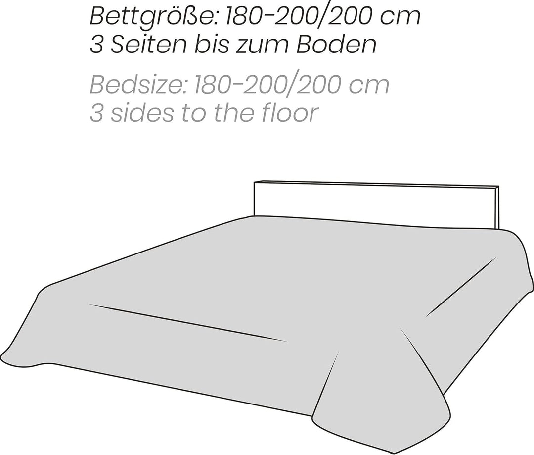 Erwin Müller Tagesdecke hellgrau Grösse 250x280 cm 250x280 cm Hellgrau, 250x280 cm Hellgrau