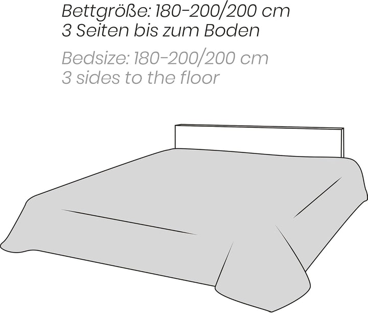 Erwin Müller Tagesdecke hellgrau Grösse 250x280 cm 250x280 cm Hellgrau, 250x280 cm Hellgrau