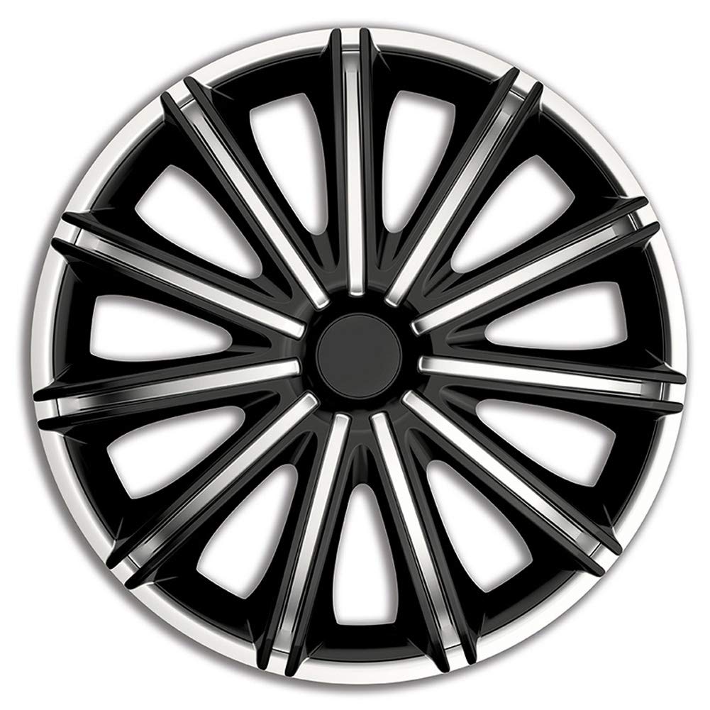 AUTO-STYLE Satz Radzierblenden Nero 18-Zoll Silber/Schwarz Silber/Schwarz 18-Zoll, Silber/Schwarz 18
