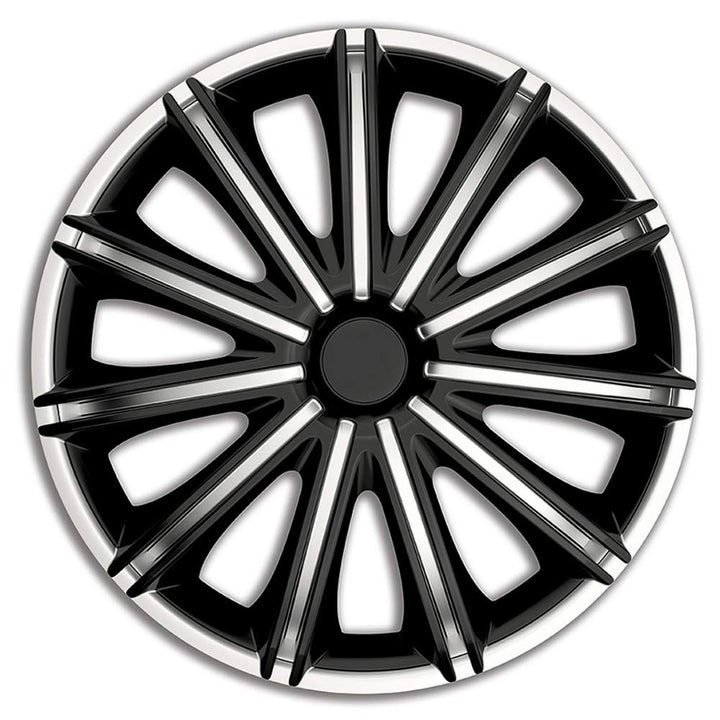 AUTO-STYLE Satz Radzierblenden Nero 18-Zoll Silber/Schwarz Silber/Schwarz 18-Zoll, Silber/Schwarz 18
