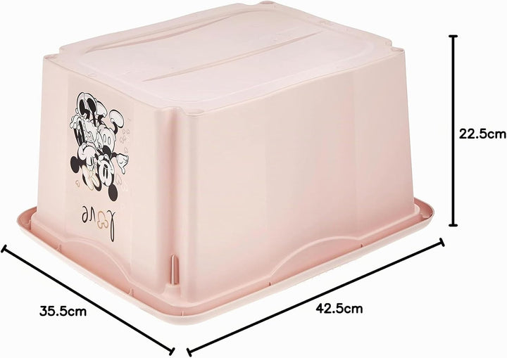 keeeper Minnie Maus Aufbewahrungsbox mit Deckel, Dreh- und stapelbar, Für Kinder, 24 l, Karolina, No