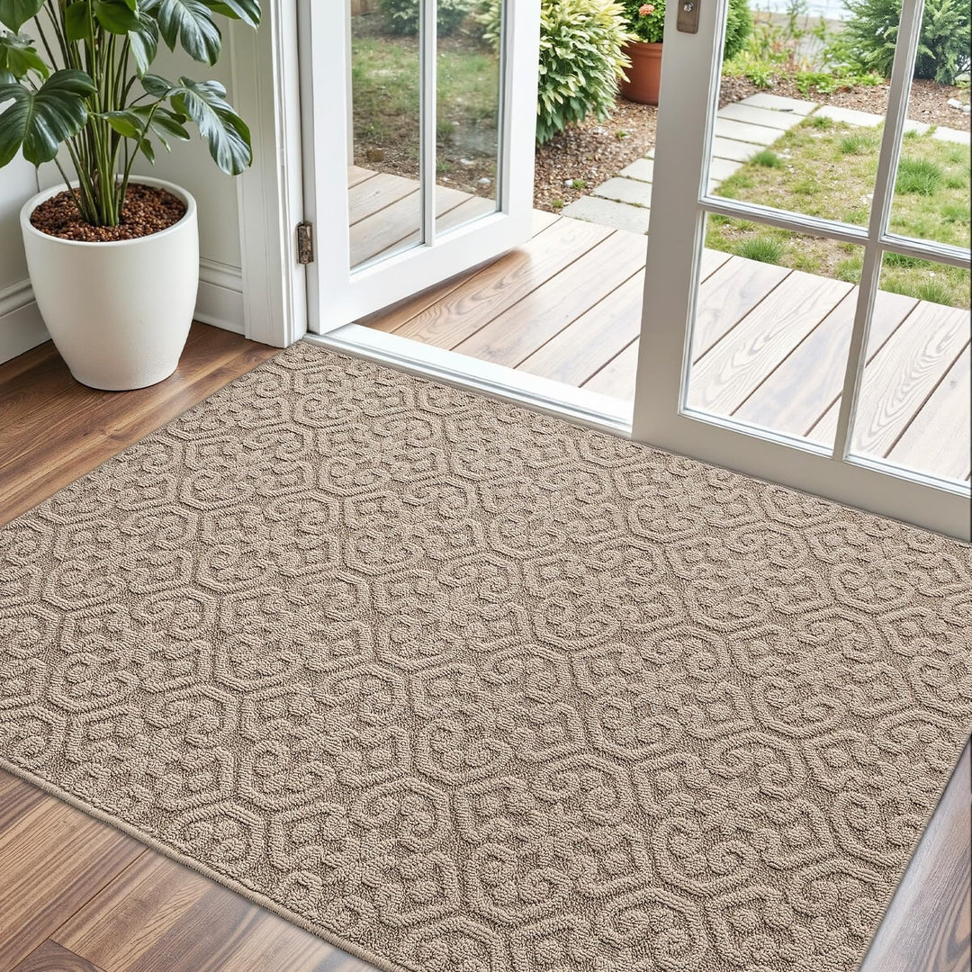 DEXI Schmutzfangmatte 44 x 76cm, rutschfest Fussmatte Innen, waschbarer Fussmatte, absorbierend Türm