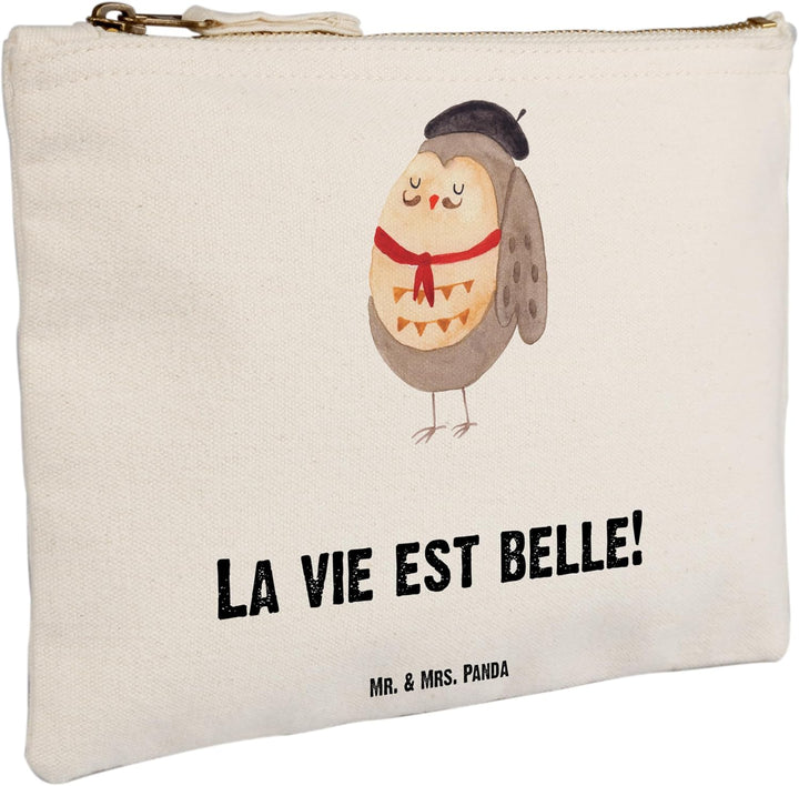 Mr. & Mrs. Panda Kosmetiktasche Eule Frankreich Grösse XL Grosse - Geschenk, Das Leben Ist schön, La