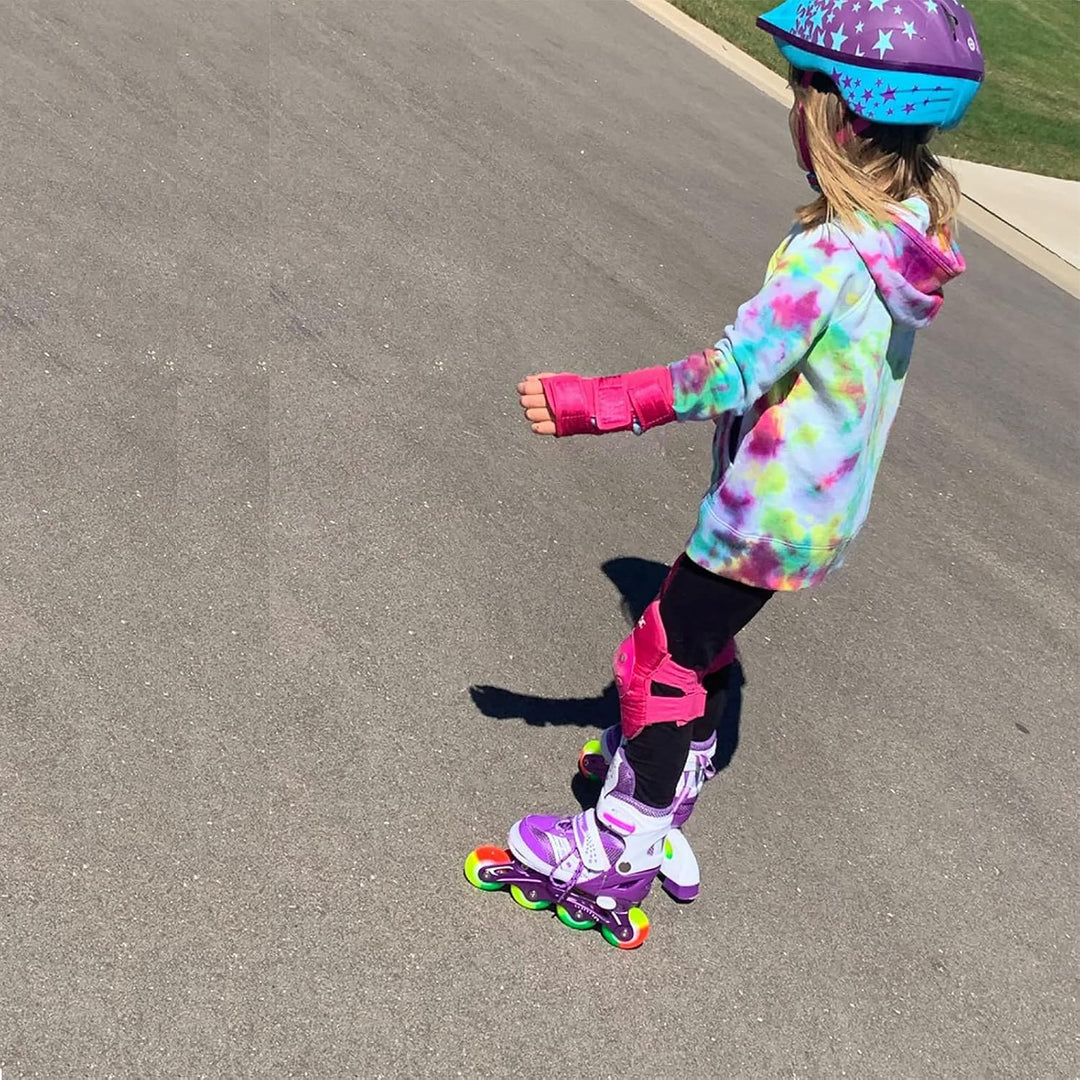 JIFAR Inliner Für Kinder Verstellbare Inline Skates mit Beleuchteten Rädern Rollschuhe Outdoor Schuh