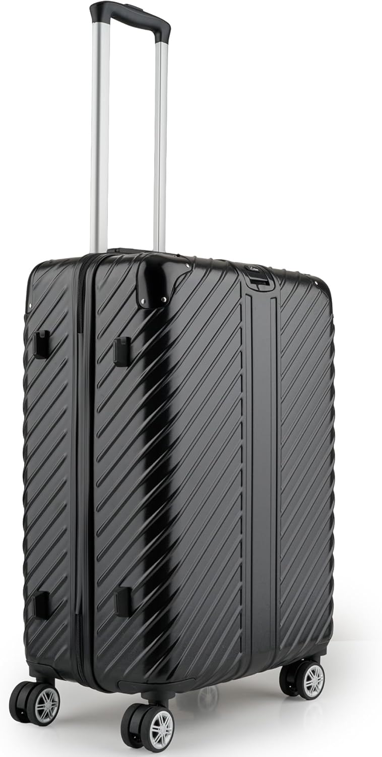 80L (64x44x28) Reisekoffer mit Rollen - Extrem Stabiler Trolley Koffer mit Laptoptaschen-Befestigung