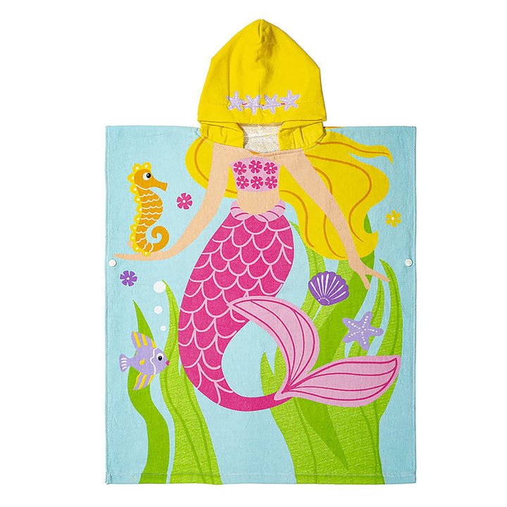BANGSAUR Kinder Strand Pool Bad Kapuze Poncho Handtuch, 100 Baumwolle Surf Wickeltücher Wickel, Baby