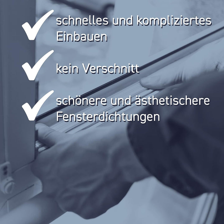 Fensterdichtung gegen Zugluft, Lärm, Staub, spart Heizkosten, Dichtung, 5mm Nutbreite 12mm Falz hoch