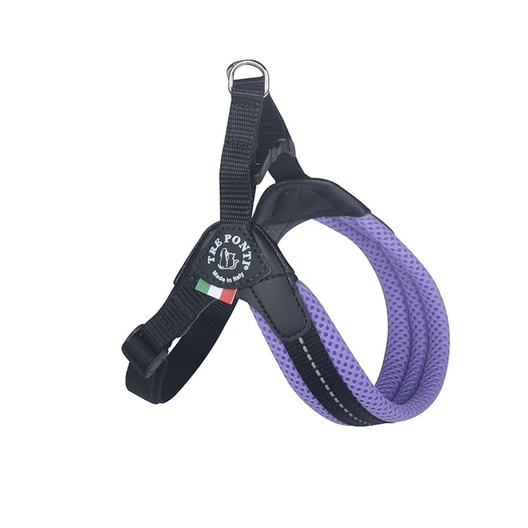 Tre Ponti Geschirr Easy Fit Soft Mesh Verstellbarer Bauchgurt, Farbe:lila, Grösse:Gr.3/44-60 cm/bis