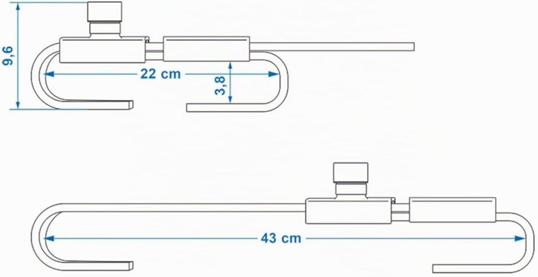 Preiswert&amp;Gut 2x Containerschloss verstellbar von 22 bis 43 cm inkl. 2 Schlüssel - Seecontainer und