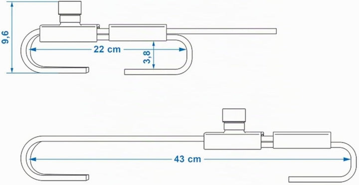 Preiswert&amp;Gut 2x Containerschloss verstellbar von 22 bis 43 cm inkl. 2 Schlüssel - Seecontainer und