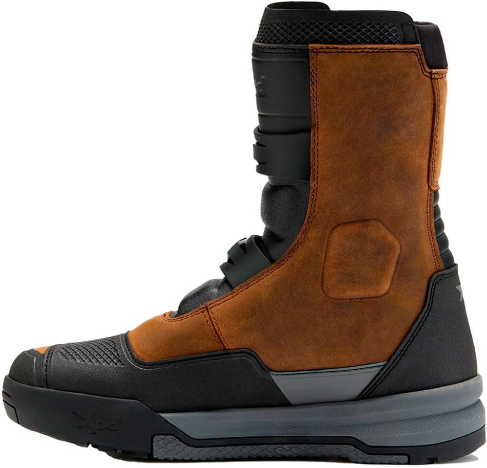 XPD X-Adventure Mid H2Out wasserdichte Motorrad Stiefel, braun, 49 Braun 49 EU, Braun 49 EU