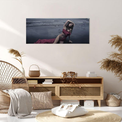 Panorama Bilder auf Leinwand 100x40cm Leinwandbild Modell Möwe Vogel Natur Gross Wanddeko Bild Schla