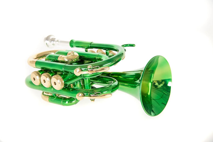 Roy Benson RB701008 Bb Taschen-Trompete MOD.PT-101E grün lackiert, inkl. Etui, PT-101E