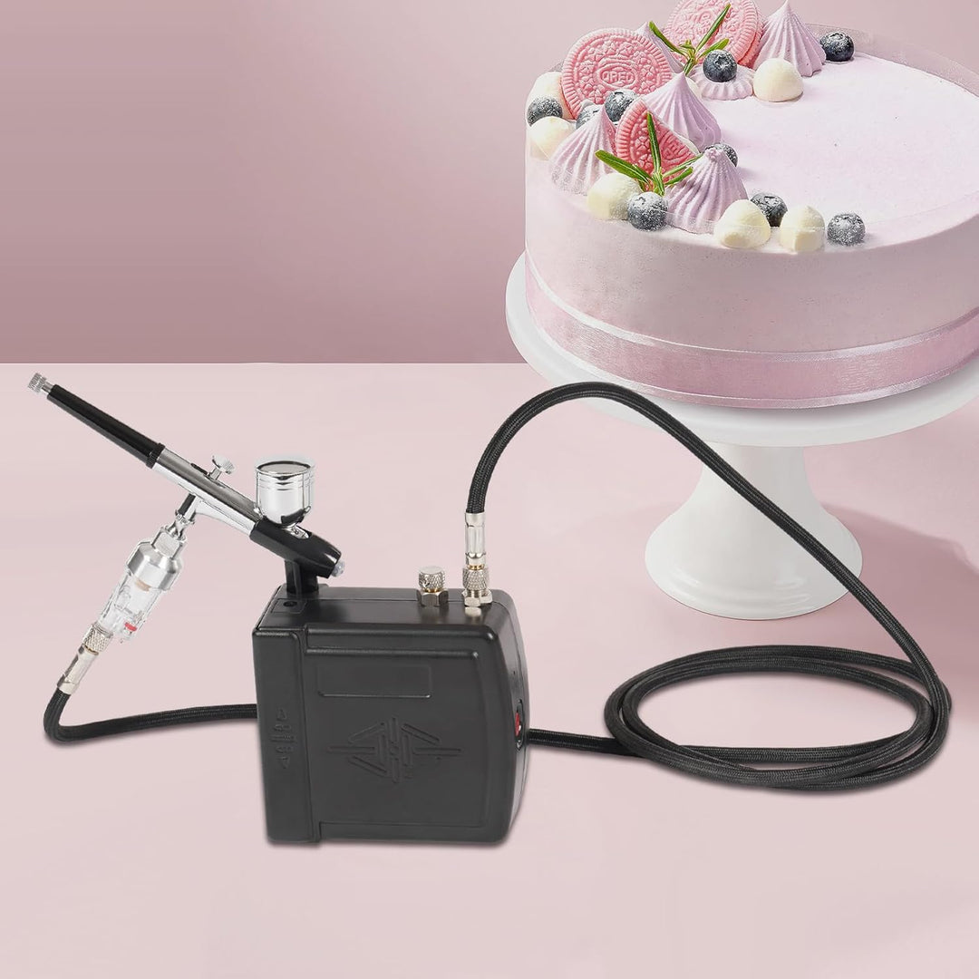 Luftpinsel-Set, Airbrush Set mit Kompressor für Modellbau Nailart Kunstmalerei und DIY Projekte 7cc