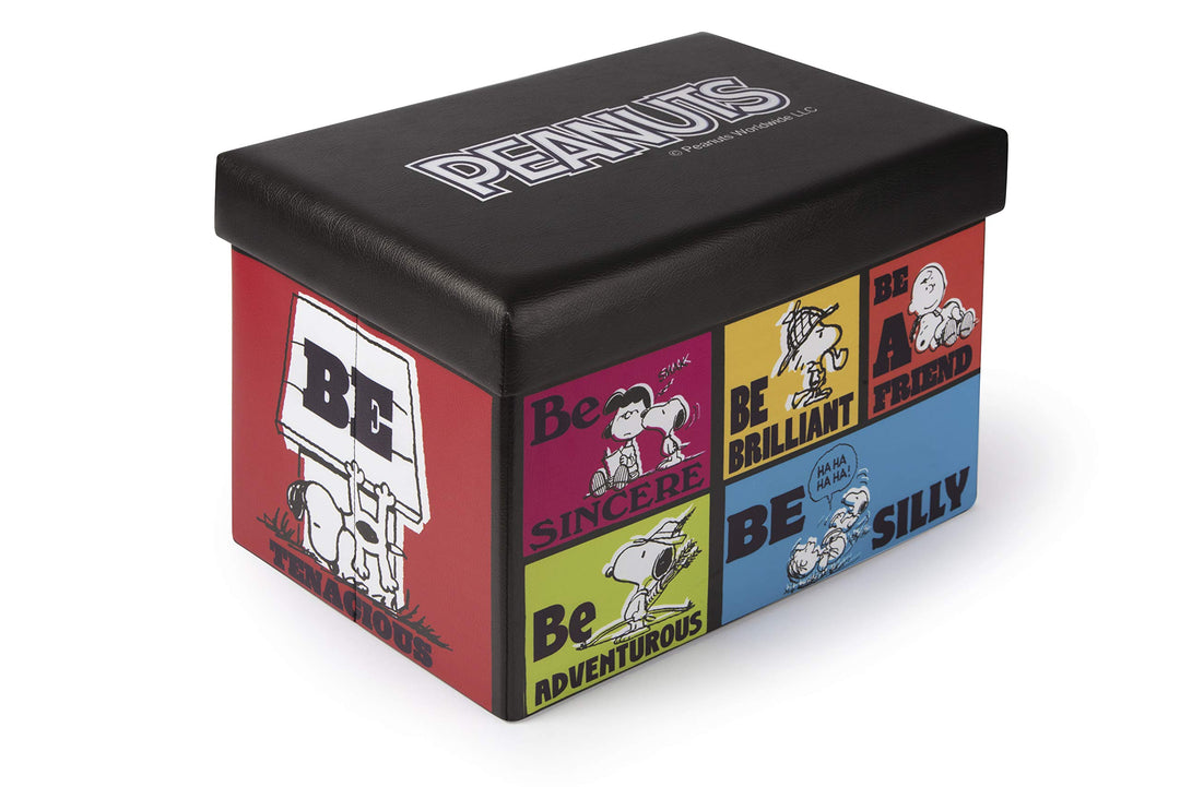 Excelsa Aufbewahrungsbox mit Sitzfläche Peanuts, Mehrfarbig, 38 x 32 x 32 cm