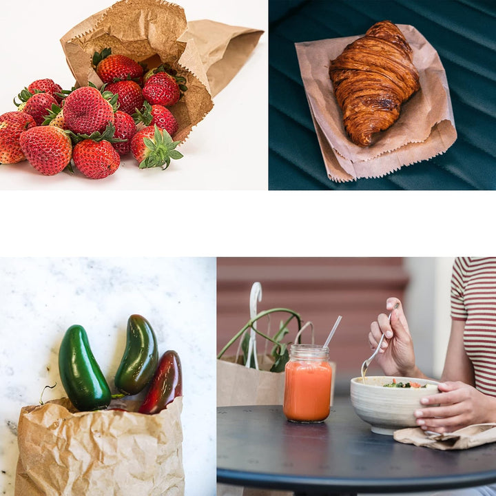 Loxato 1000 Brottüten Papier - Bäckertüten - Butterbrottüten Braun - Brotbeutel - Kraftpapier Tüten