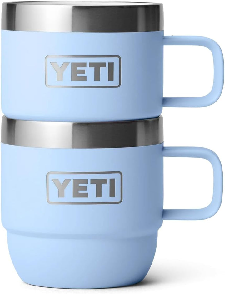 YETI Rambler Stapelbare Tasse Mit DuraSip Keramikbeschichtung, Big Sky Blue, 2 Pack 6 oz (177 ml), B
