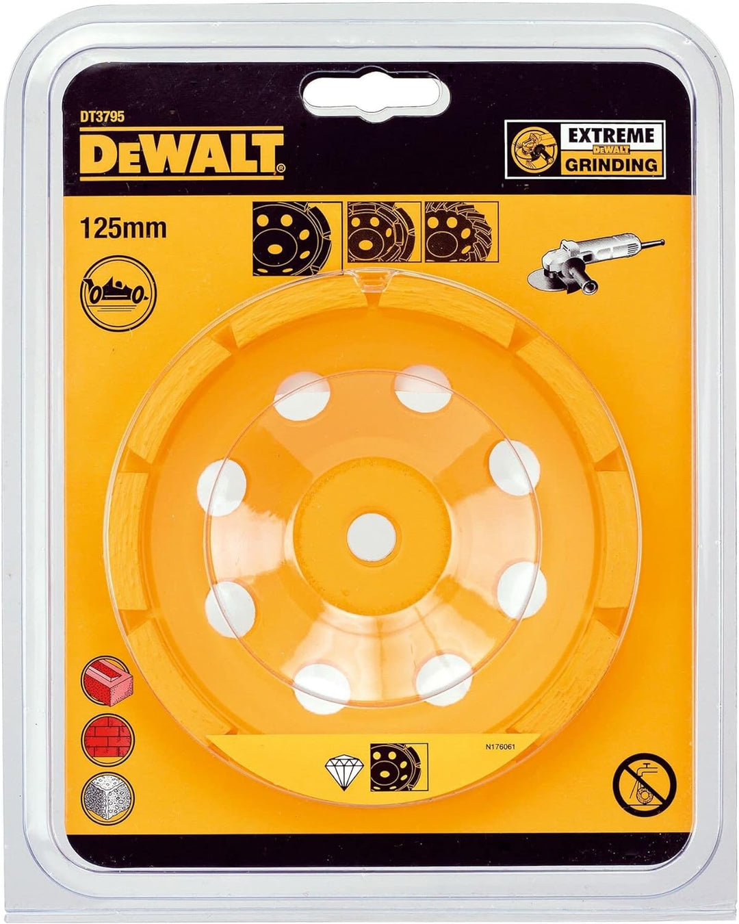 Dewalt Diamant-Topfscheibe Extreme DT3795 (für Ziegel, Mauerwerk und Beton, 125mm Durchmesser, M14 A