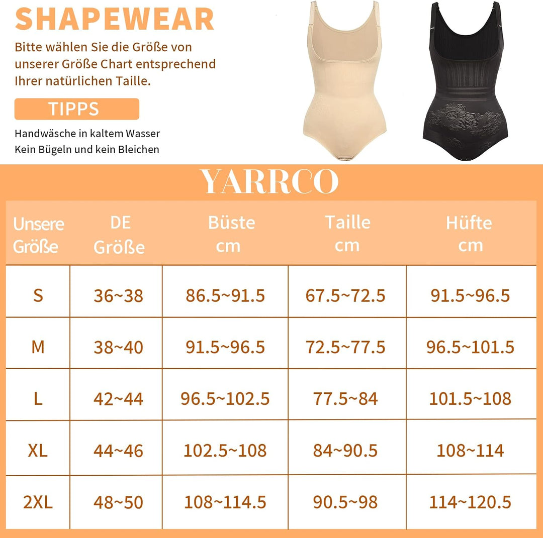 Shapewear Damen Body Shaper Bauchweg, XXL Beige-Schwacher Shapeeffekt