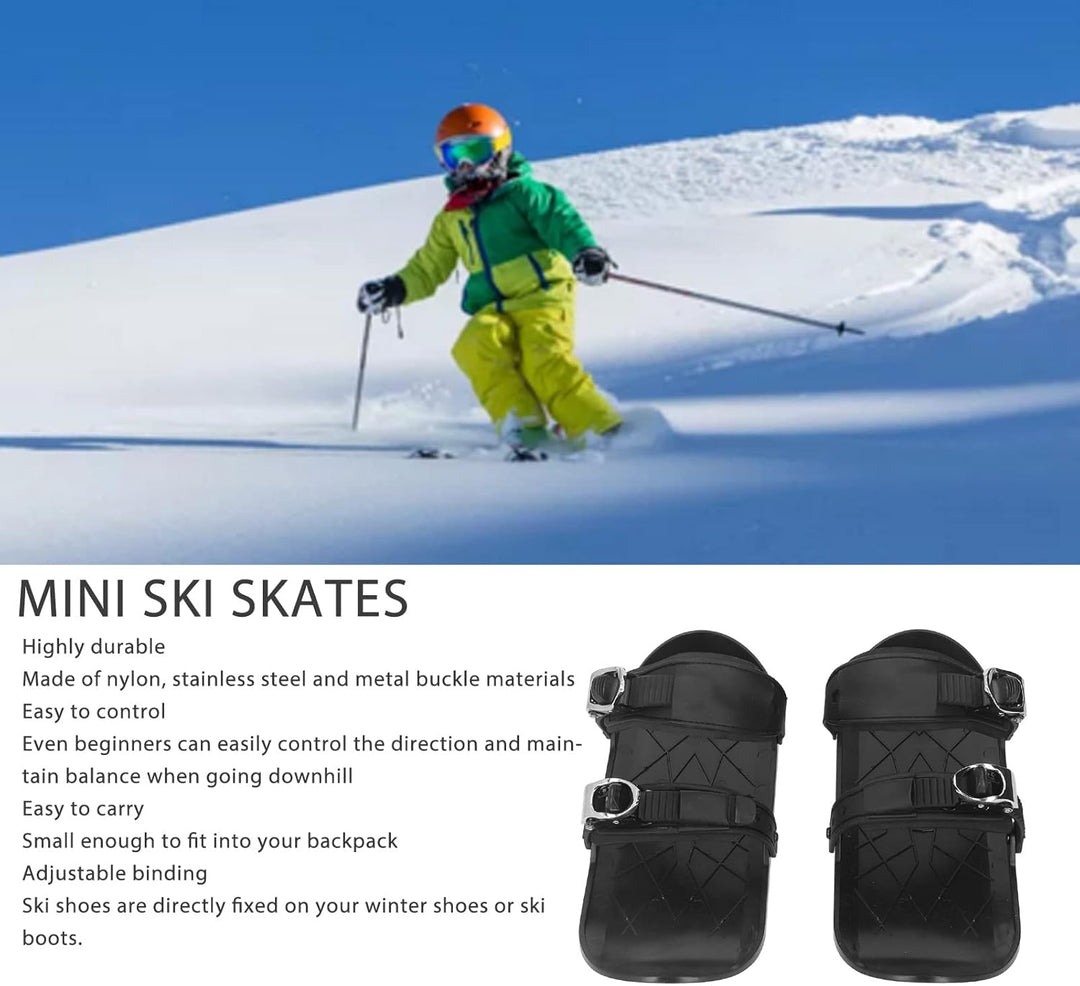 Mini Ski Schlittschuhe, 36x14.7cm / 14.2x5.8 Zoll Kurze Snowskates, Snowboard Snowblades Dünne Skier