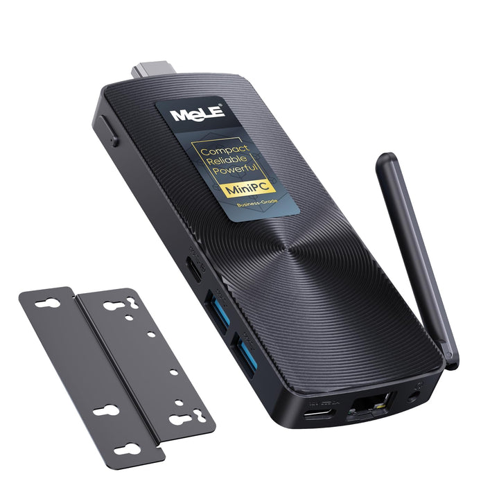 MeLE PCG02 Fanless Mini-PC Stick – N100 8GB 256GB, Lüfterlos, HDMI Unterstützt VESA-Montage, USB-C P